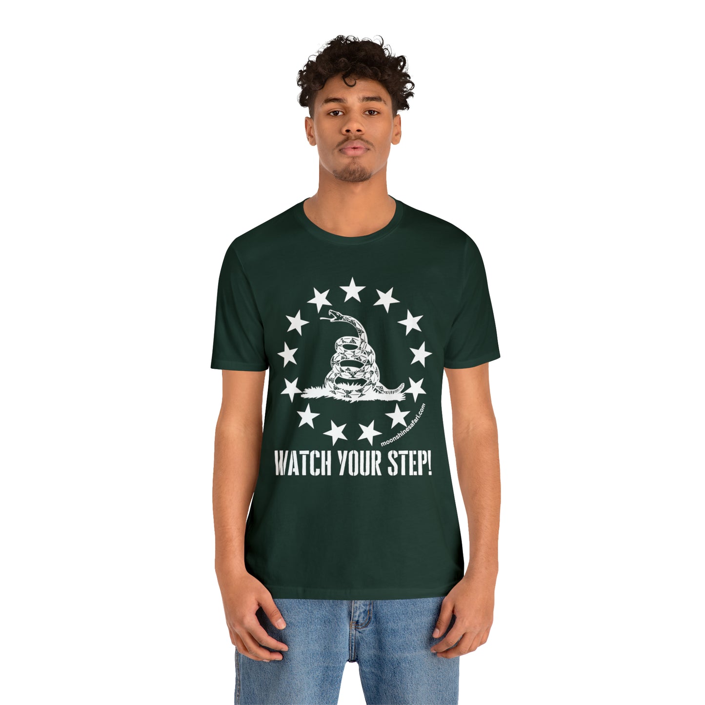 MoonShine Safar Watch Your Step Unisex Jersey Short Sleeve Tee