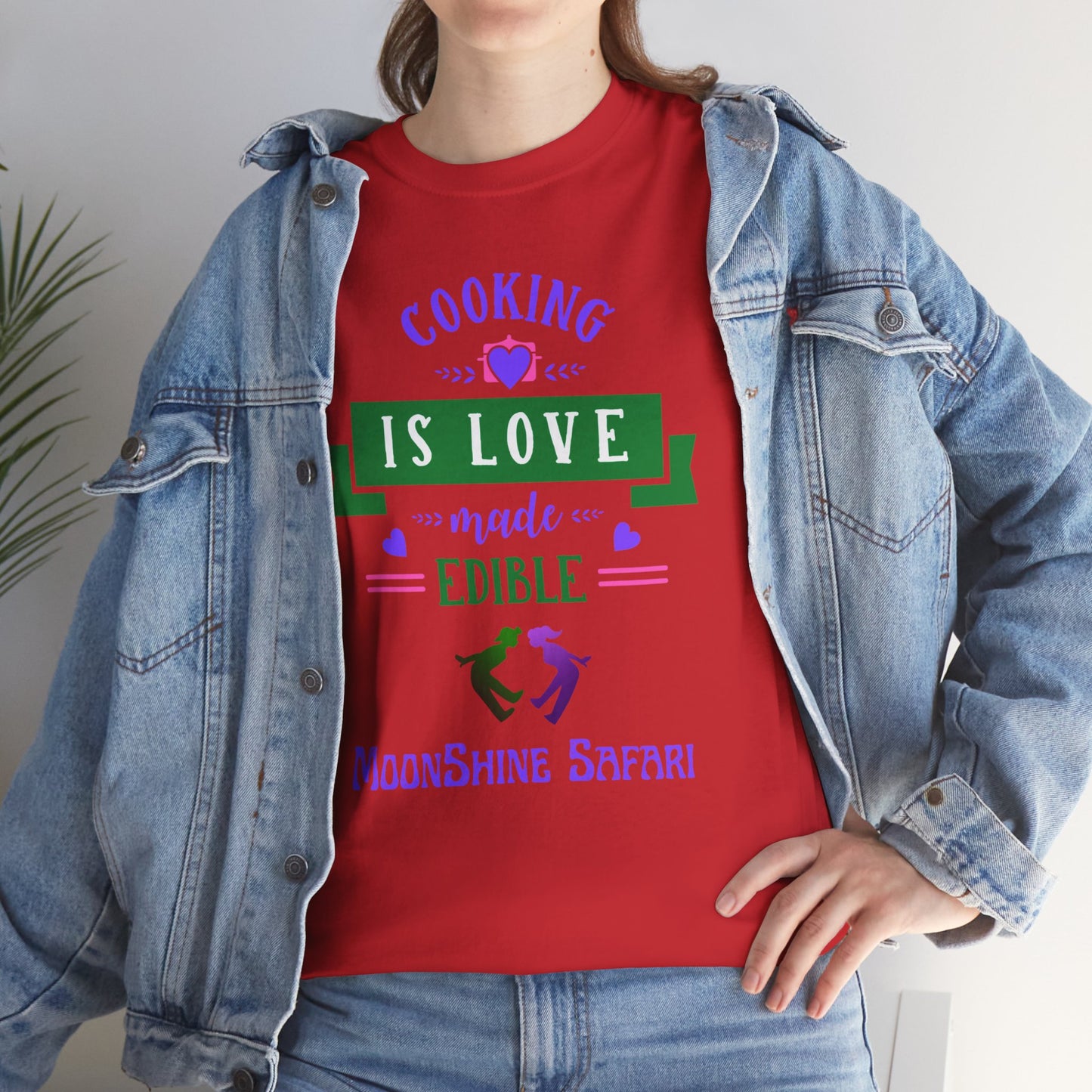 MoonShine Safari Cooking is Love Unisex Heavy Cotton Tee