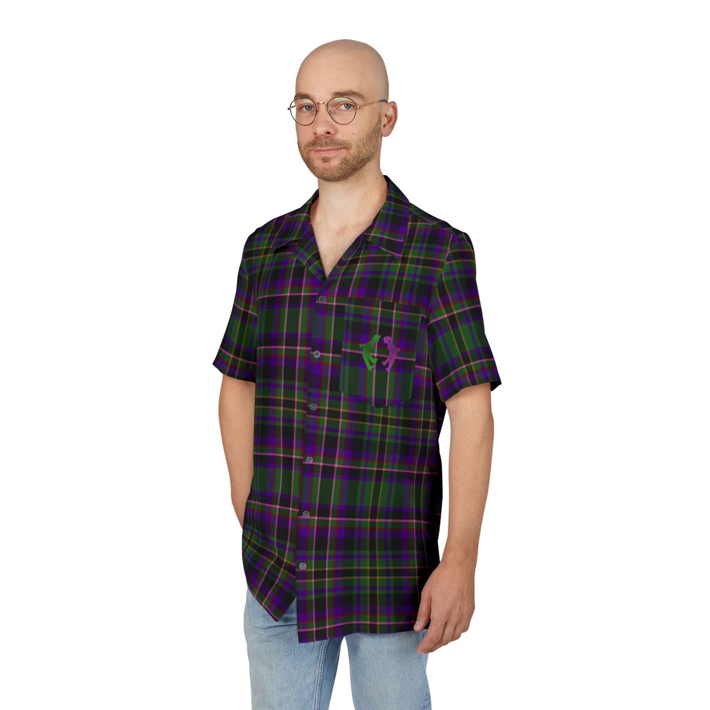 MoonShine Safari Tartan Design Camp Shirt