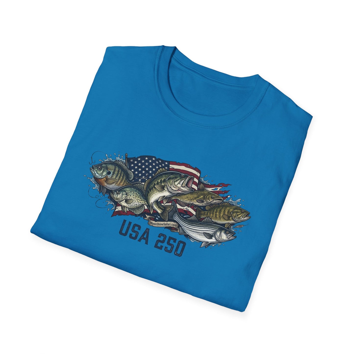 MoonShine Safari "USA 250 - Fish" Unisex Softstyle T-Shirt