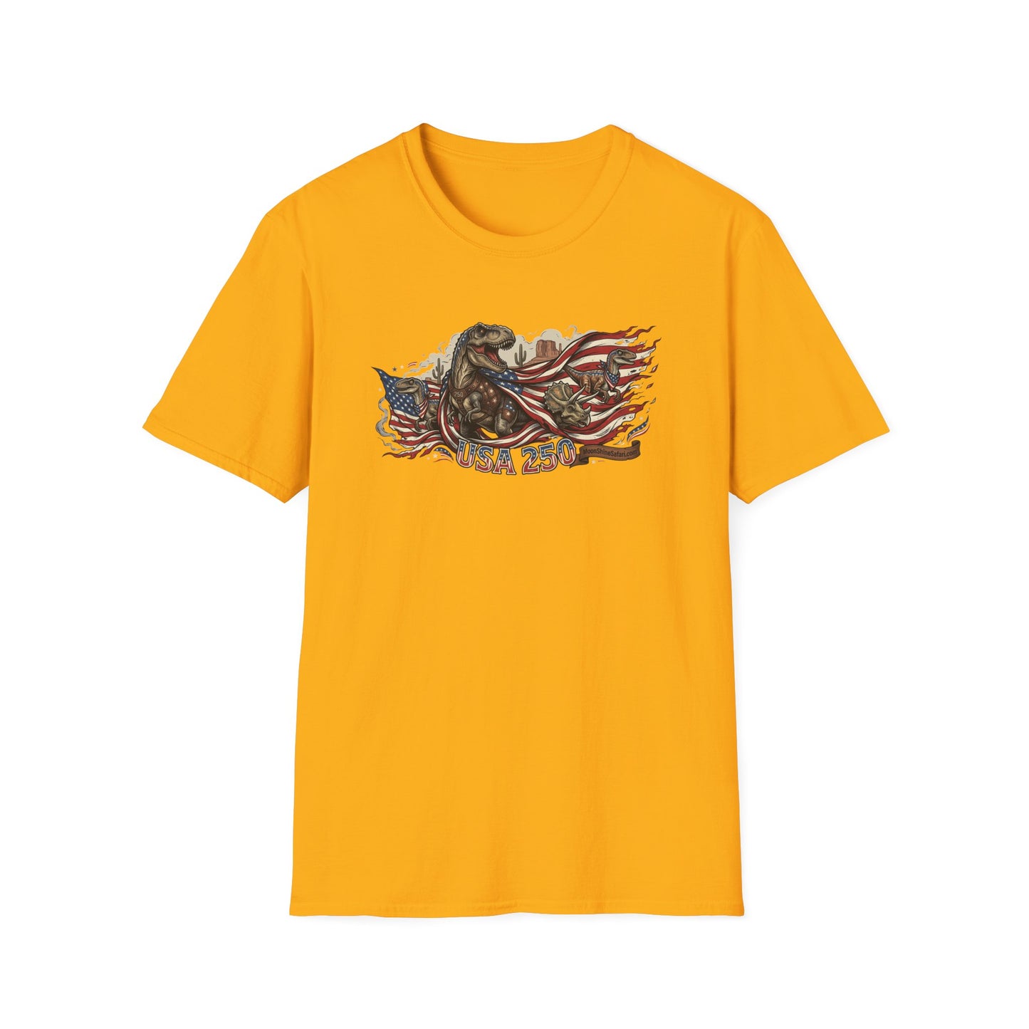 MoonShine Safari "USA 250- Dino" Unisex Softstyle T-Shirt