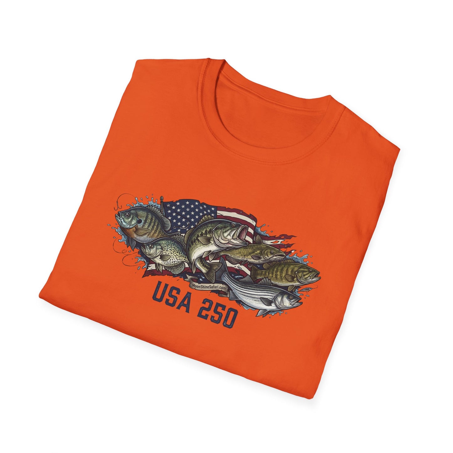 MoonShine Safari "USA 250 - Fish" Unisex Softstyle T-Shirt