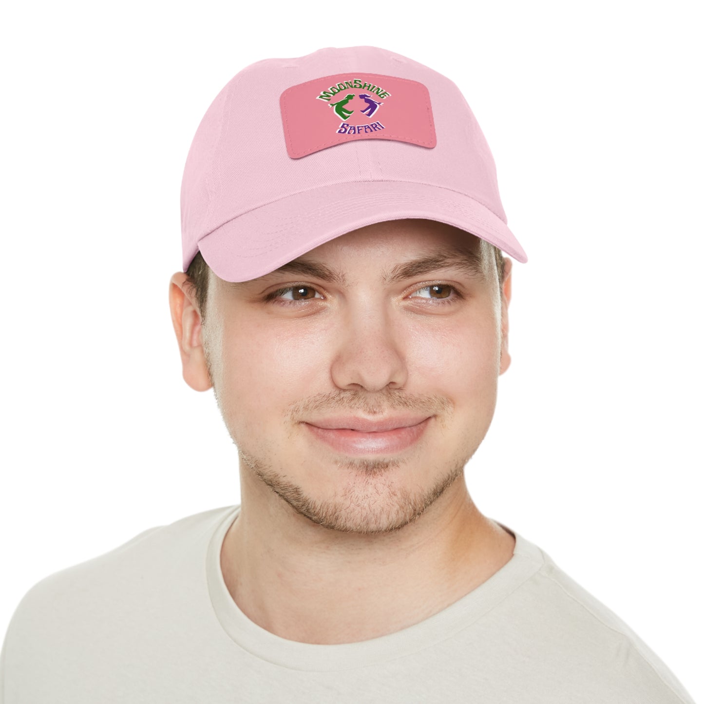 MoonShine Safari Dad Hat with Leather Patch