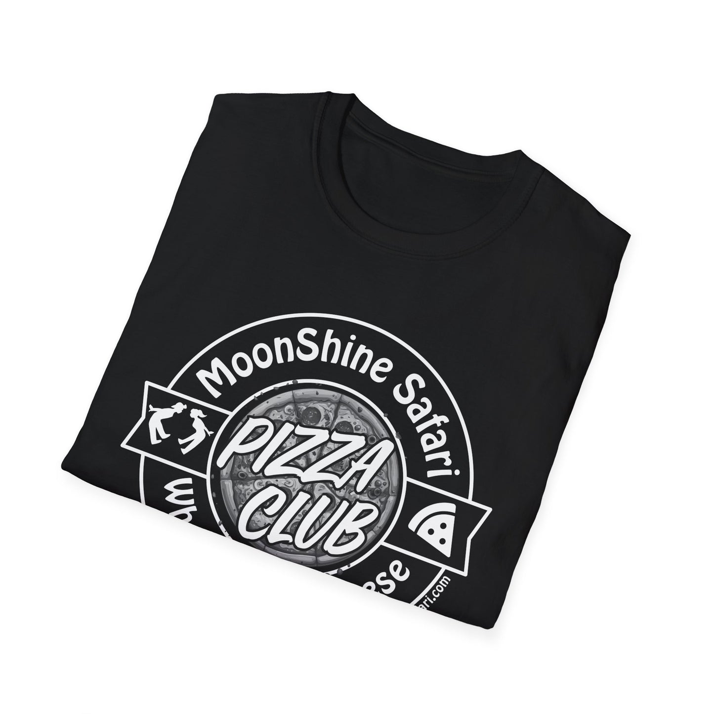 MoonShine Safari "Who Cut The Cheese Pizza Club" Unisex Softstyle T-Shirt