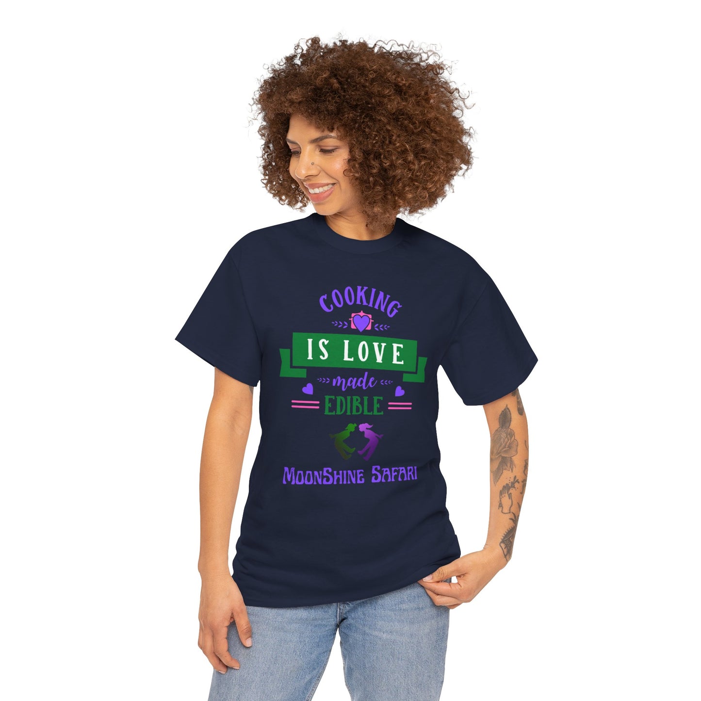 MoonShine Safari Cooking is Love Unisex Heavy Cotton Tee