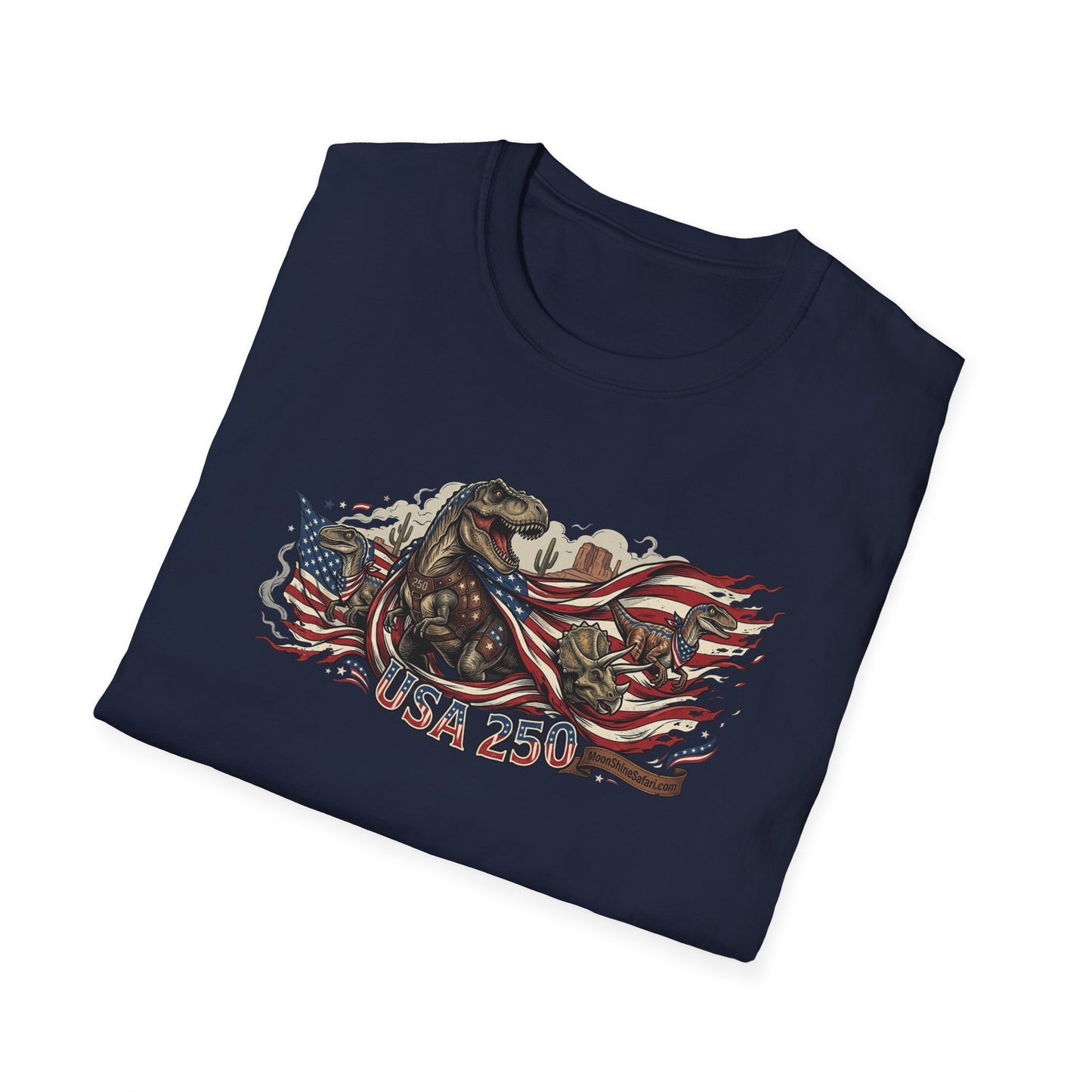 MoonShine Safari "USA 250- Dino" Unisex Softstyle T-Shirt