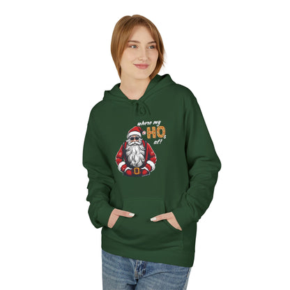 MoonShine Safari Santa Where My Ho's At? Unisex Midweight Softstyle Fleece Hoodie