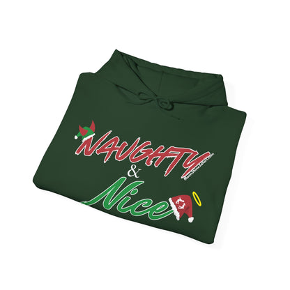 MoonShine Safari Holiday Naughty & Nice Unisex Heavy Blend™ Hooded Sweatshirt