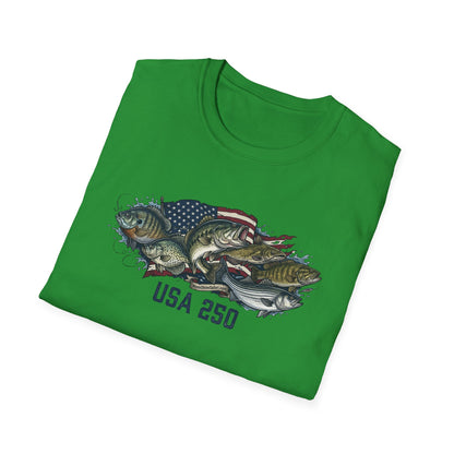MoonShine Safari "USA 250 - Fish" Unisex Softstyle T-Shirt