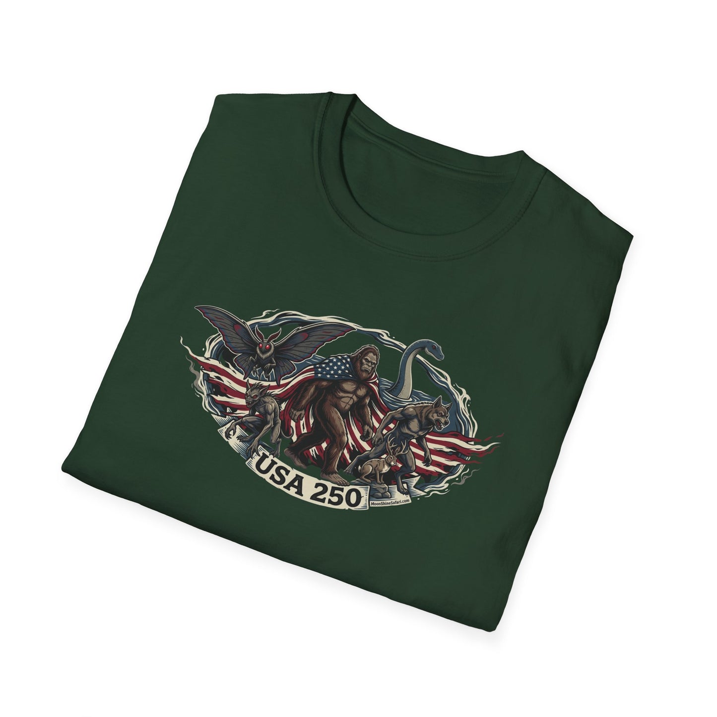 MoonShine Safari "USA 250- Cryptid Unisex Softstyle T-Shirt