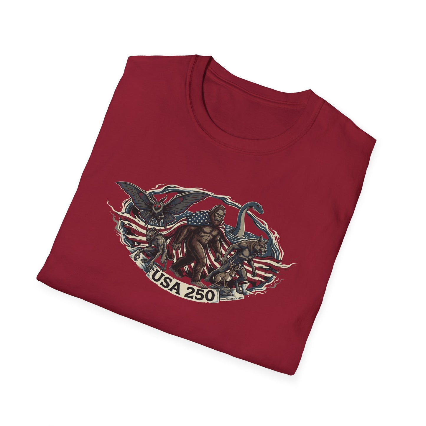 MoonShine Safari "USA 250- Cryptid Unisex Softstyle T-Shirt