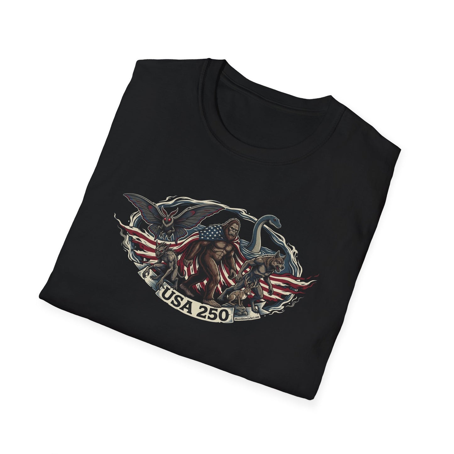 MoonShine Safari "USA 250- Cryptid Unisex Softstyle T-Shirt