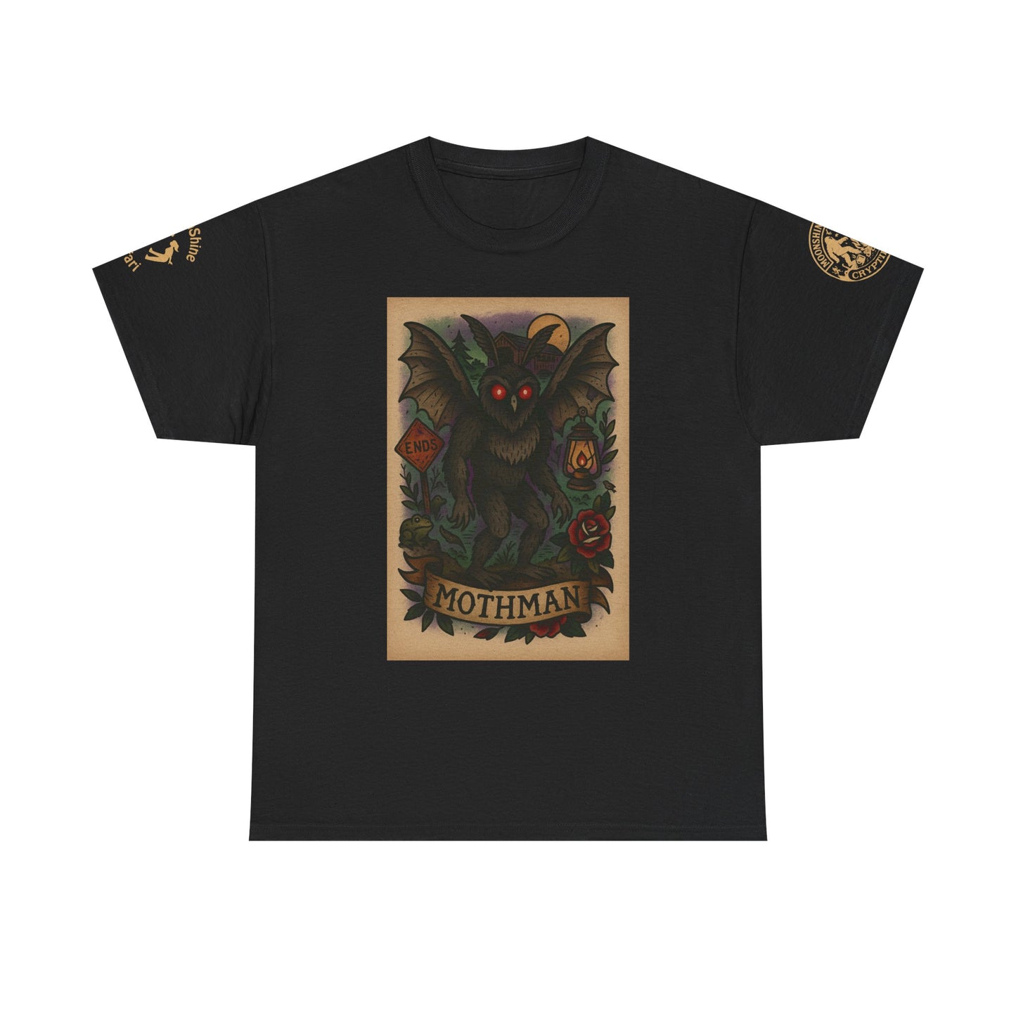 MoonShine Safari Cryptid Club Collection [MothMan] Unisex Heavy Cotton Tee