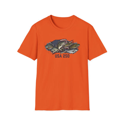 MoonShine Safari "USA 250 - Fish" Unisex Softstyle T-Shirt