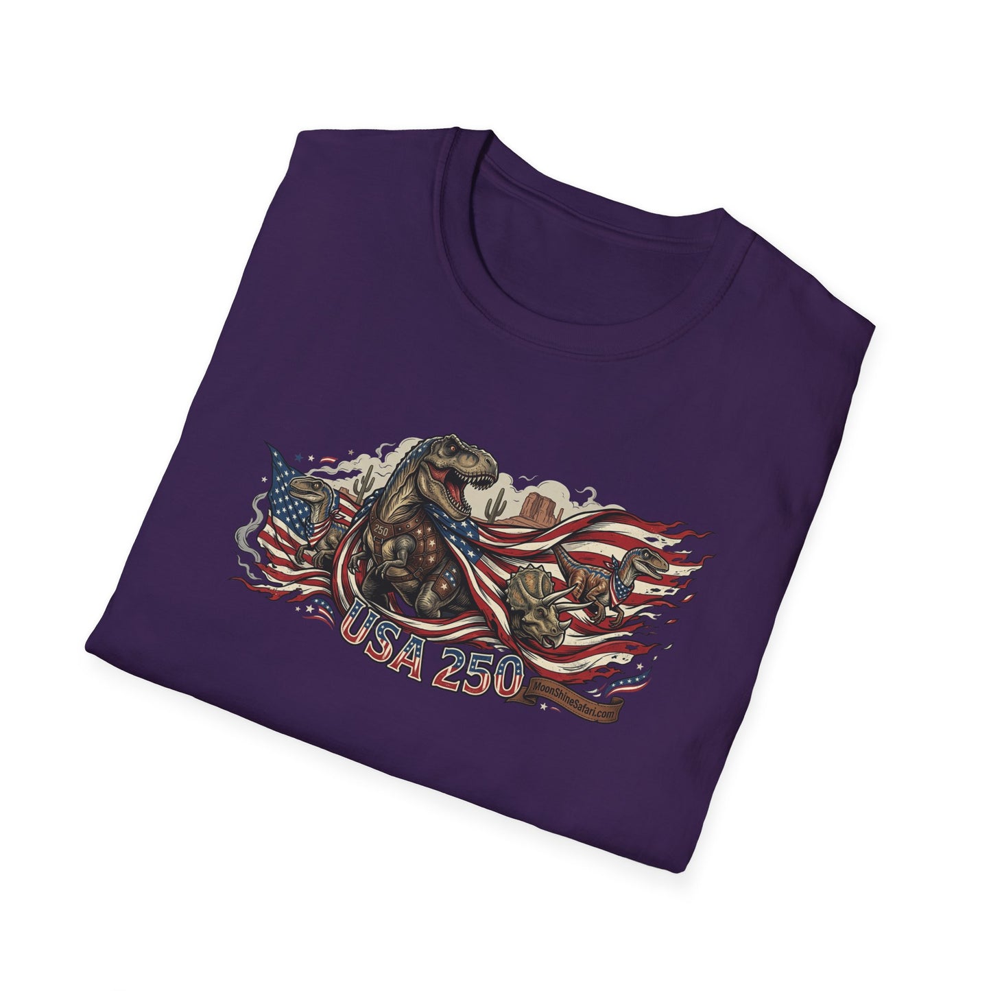 MoonShine Safari "USA 250- Dino" Unisex Softstyle T-Shirt