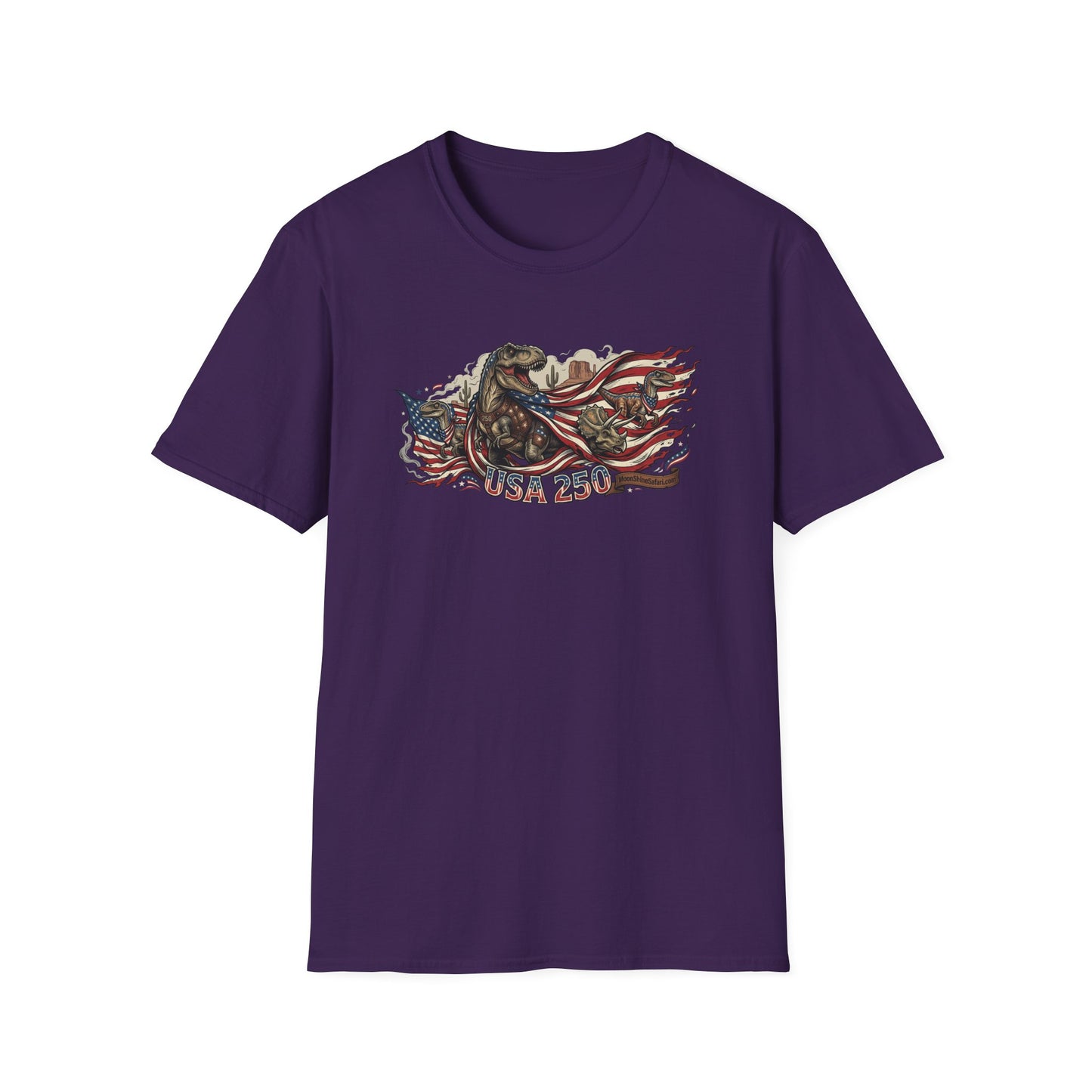 MoonShine Safari "USA 250- Dino" Unisex Softstyle T-Shirt