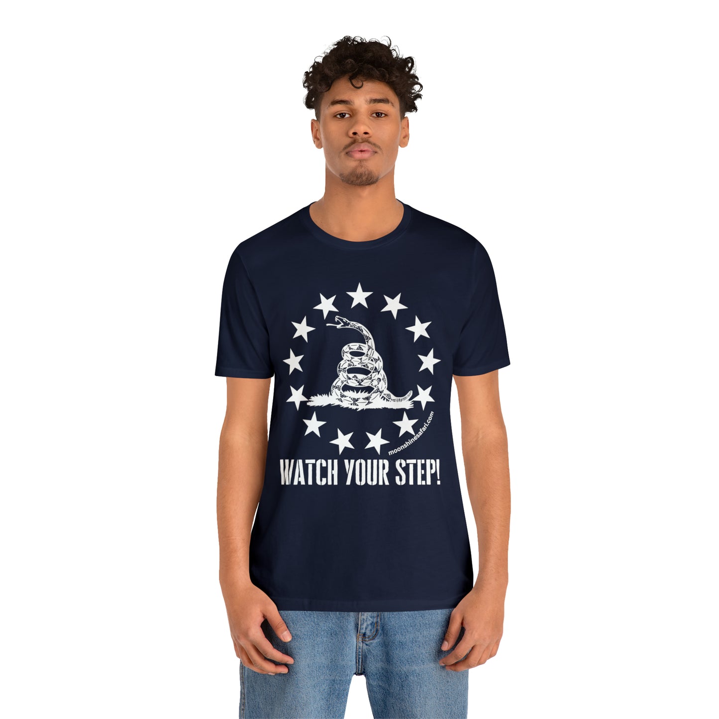 MoonShine Safar Watch Your Step Unisex Jersey Short Sleeve Tee