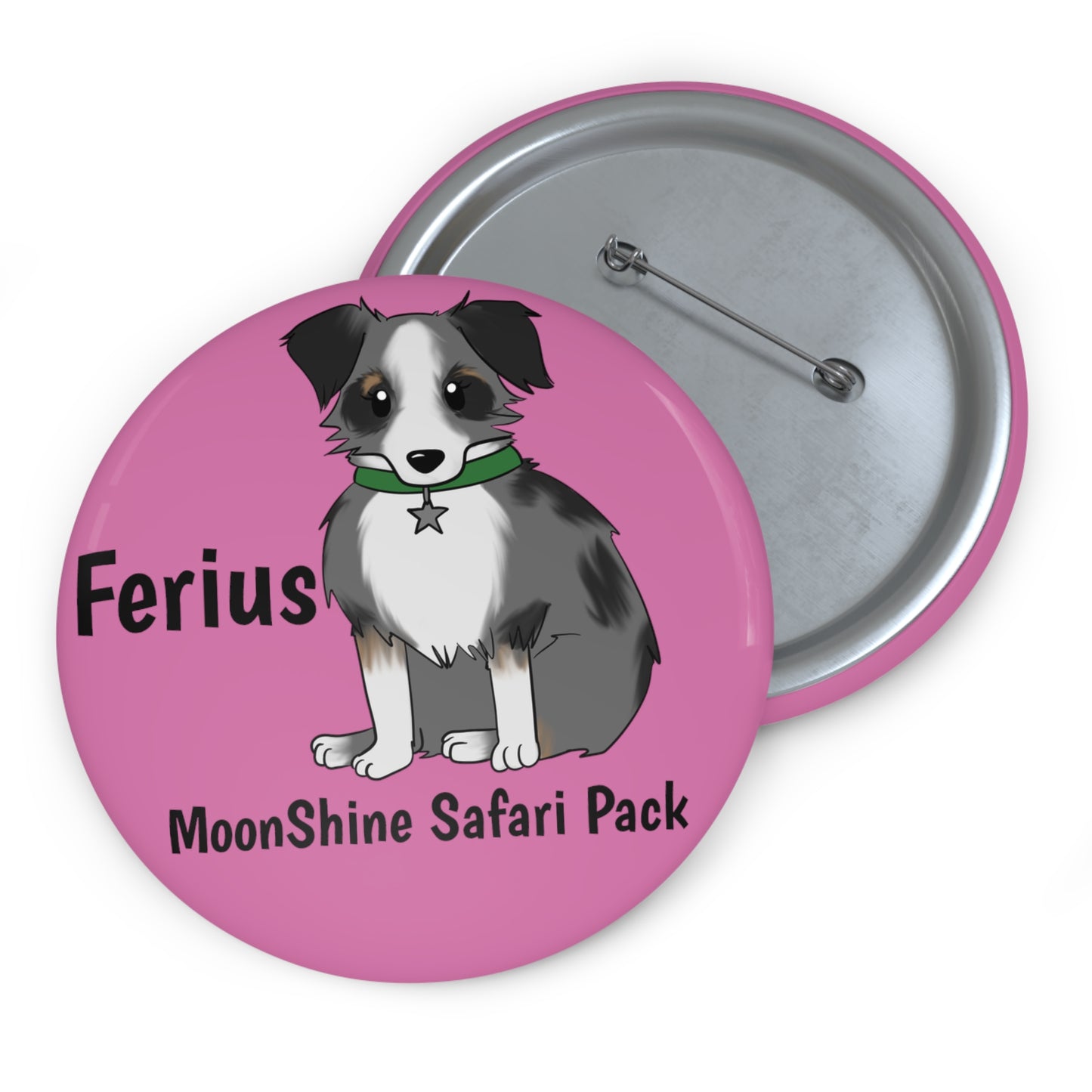 Ferius MoonShine Safari Pack Custom Pin Buttons Pink