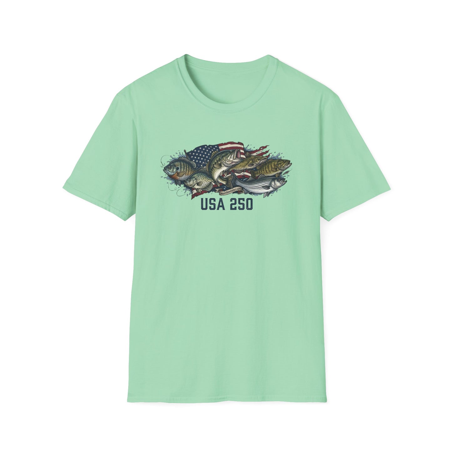MoonShine Safari "USA 250 - Fish" Unisex Softstyle T-Shirt
