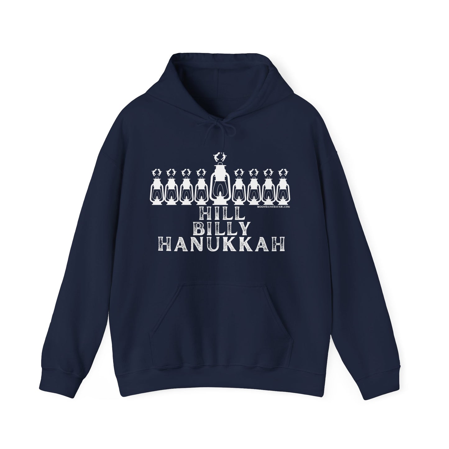 MoonShine Safari HillBilly Hanukkah Holiday Hoodie Unisex Heavy Blend™ Hooded Sweatshirt