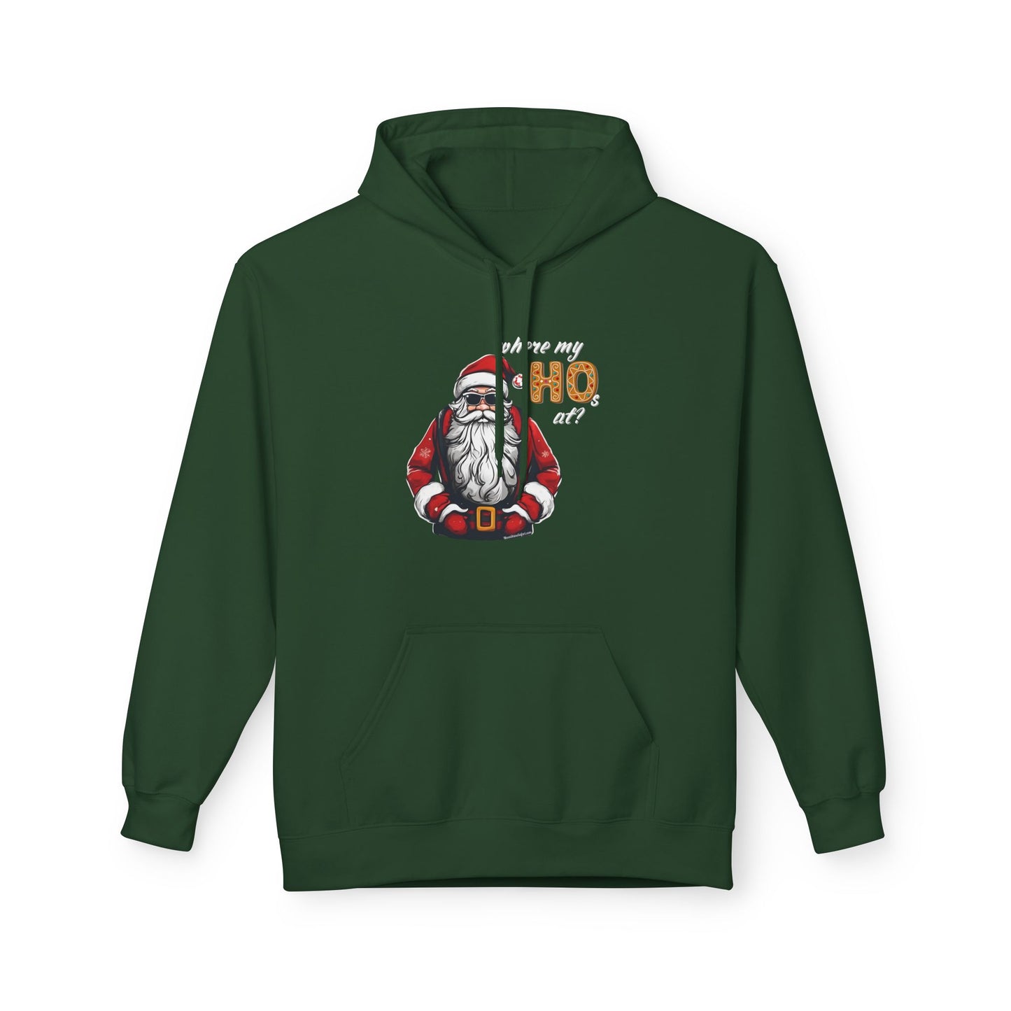 MoonShine Safari Santa Where My Ho's At? Unisex Midweight Softstyle Fleece Hoodie