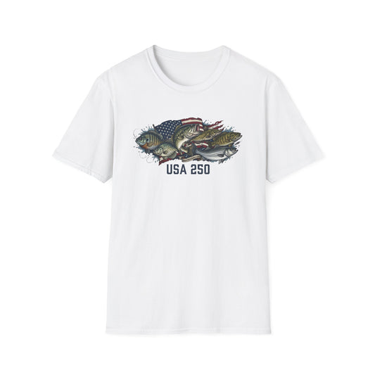 MoonShine Safari "USA 250 - Fish" Unisex Softstyle T-Shirt