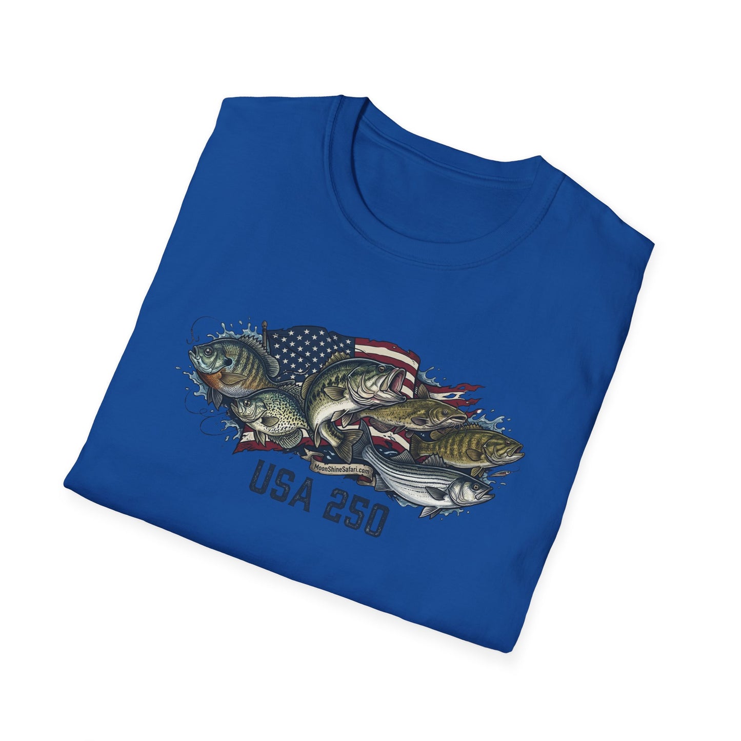MoonShine Safari "USA 250 - Fish" Unisex Softstyle T-Shirt