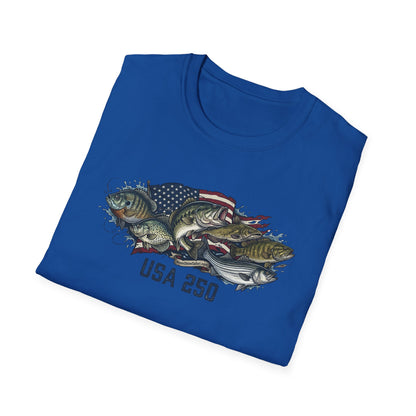 MoonShine Safari "USA 250 - Fish" Unisex Softstyle T-Shirt