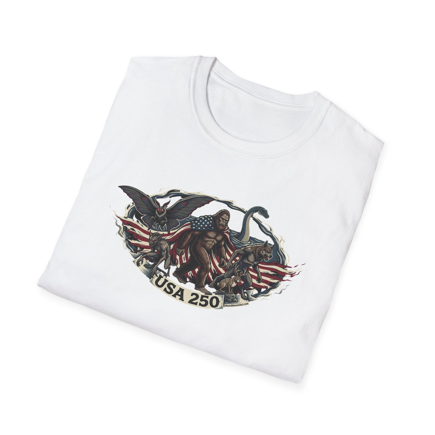 MoonShine Safari "USA 250- Cryptid Unisex Softstyle T-Shirt