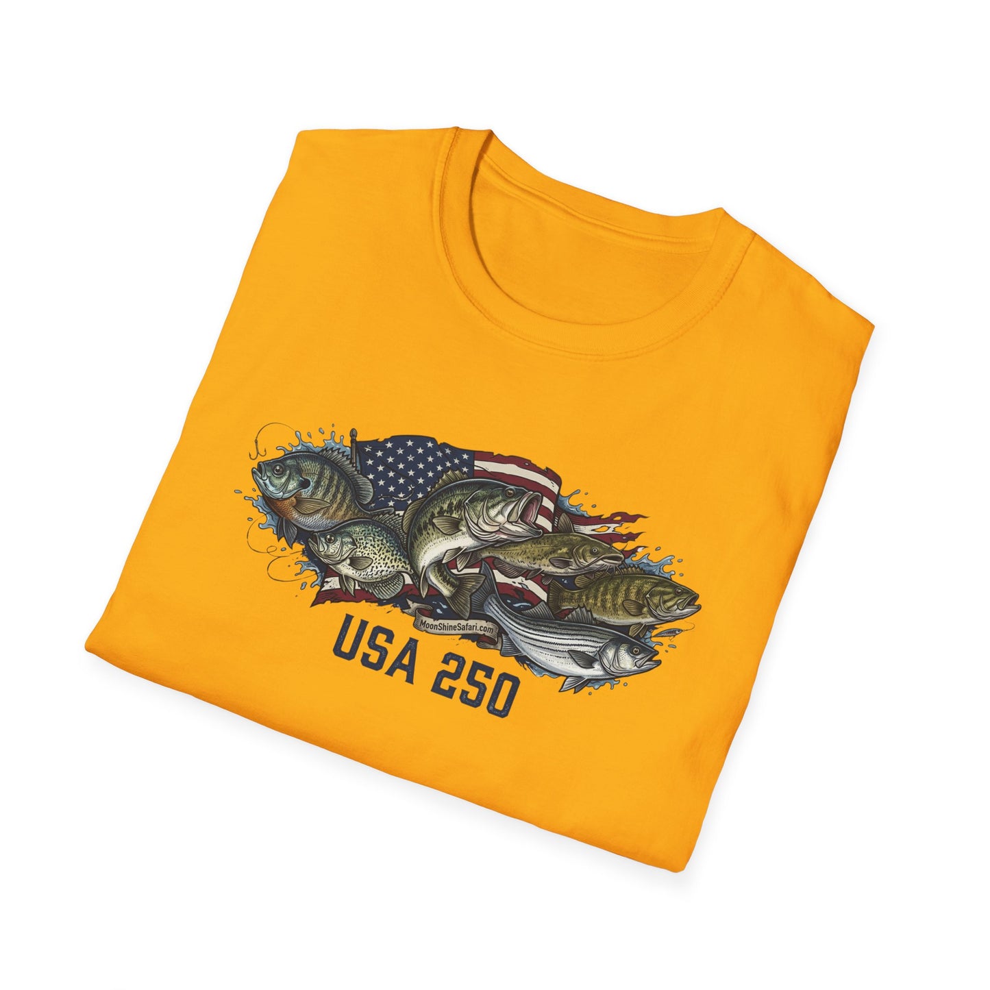 MoonShine Safari "USA 250 - Fish" Unisex Softstyle T-Shirt