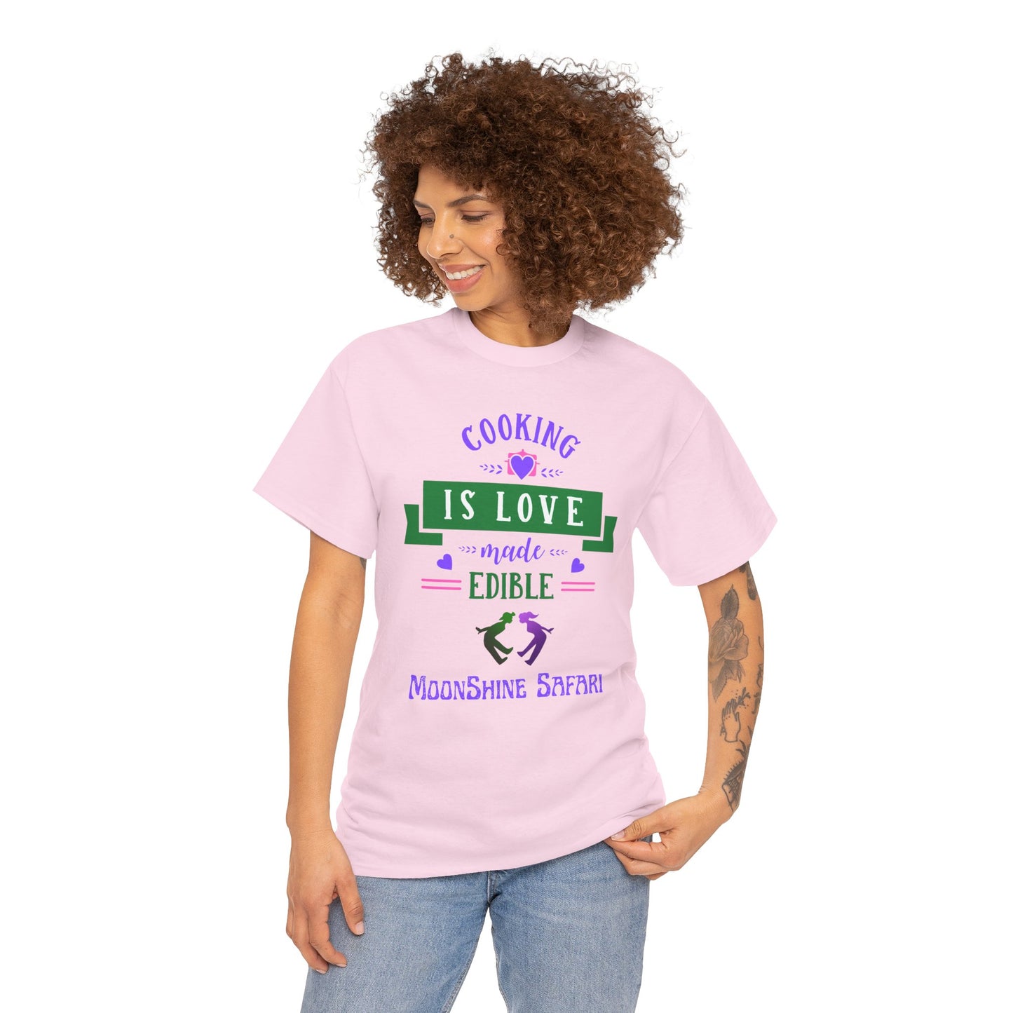 MoonShine Safari Cooking is Love Unisex Heavy Cotton Tee