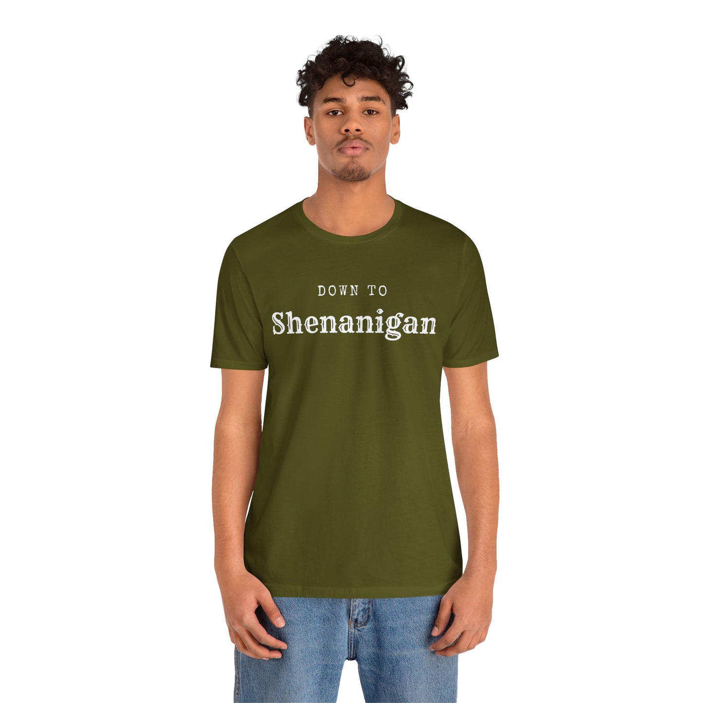 MoonShine Safari " Down to Shenanigan!" Unisex Jersey Short Sleeve Tee