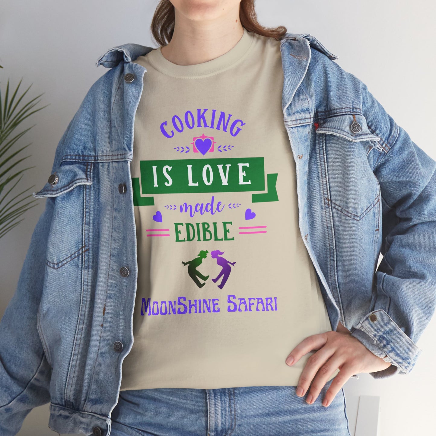 MoonShine Safari Cooking is Love Unisex Heavy Cotton Tee