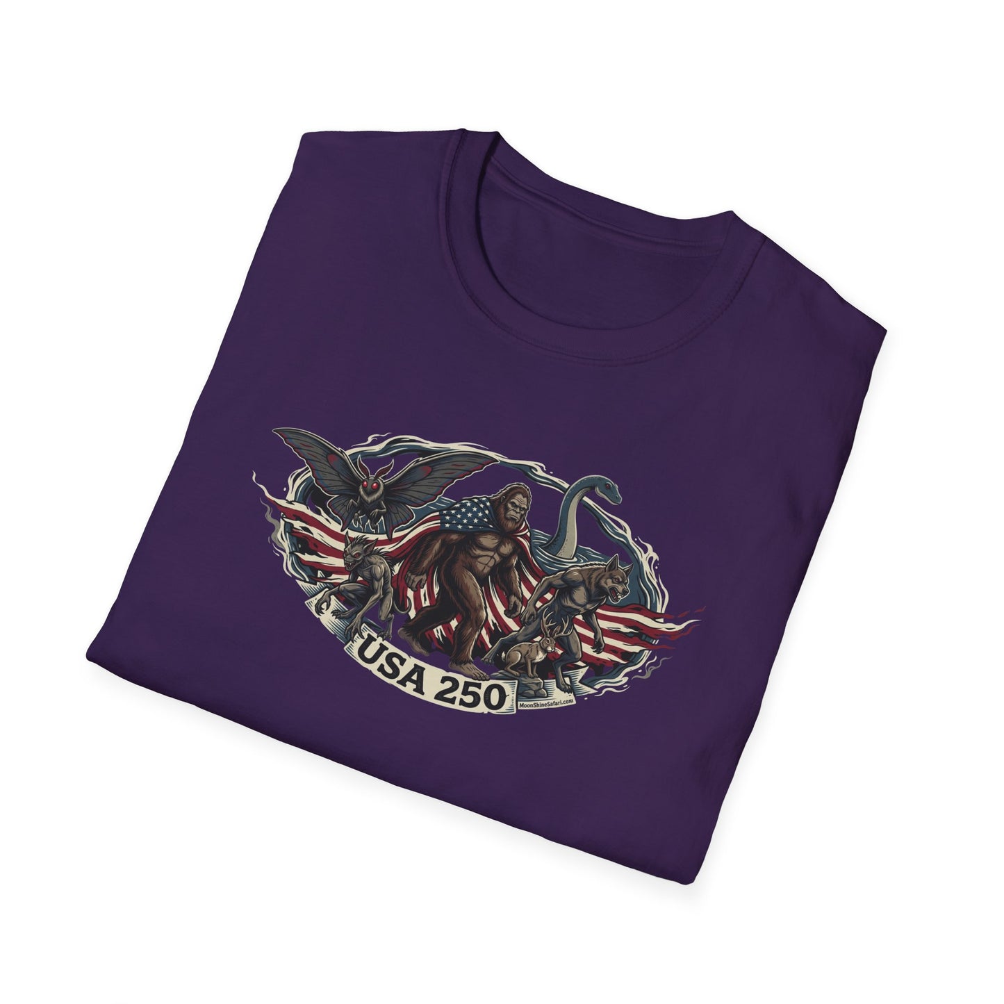 MoonShine Safari "USA 250- Cryptid Unisex Softstyle T-Shirt