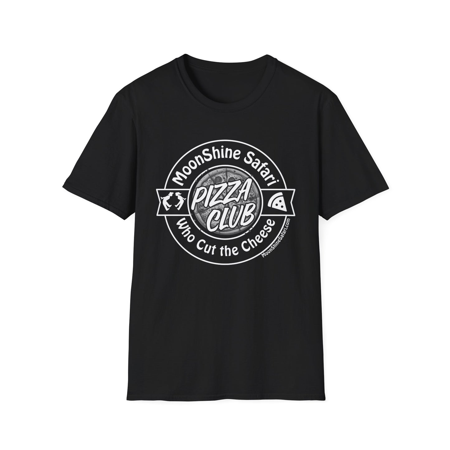 MoonShine Safari "Who Cut The Cheese Pizza Club" Unisex Softstyle T-Shirt