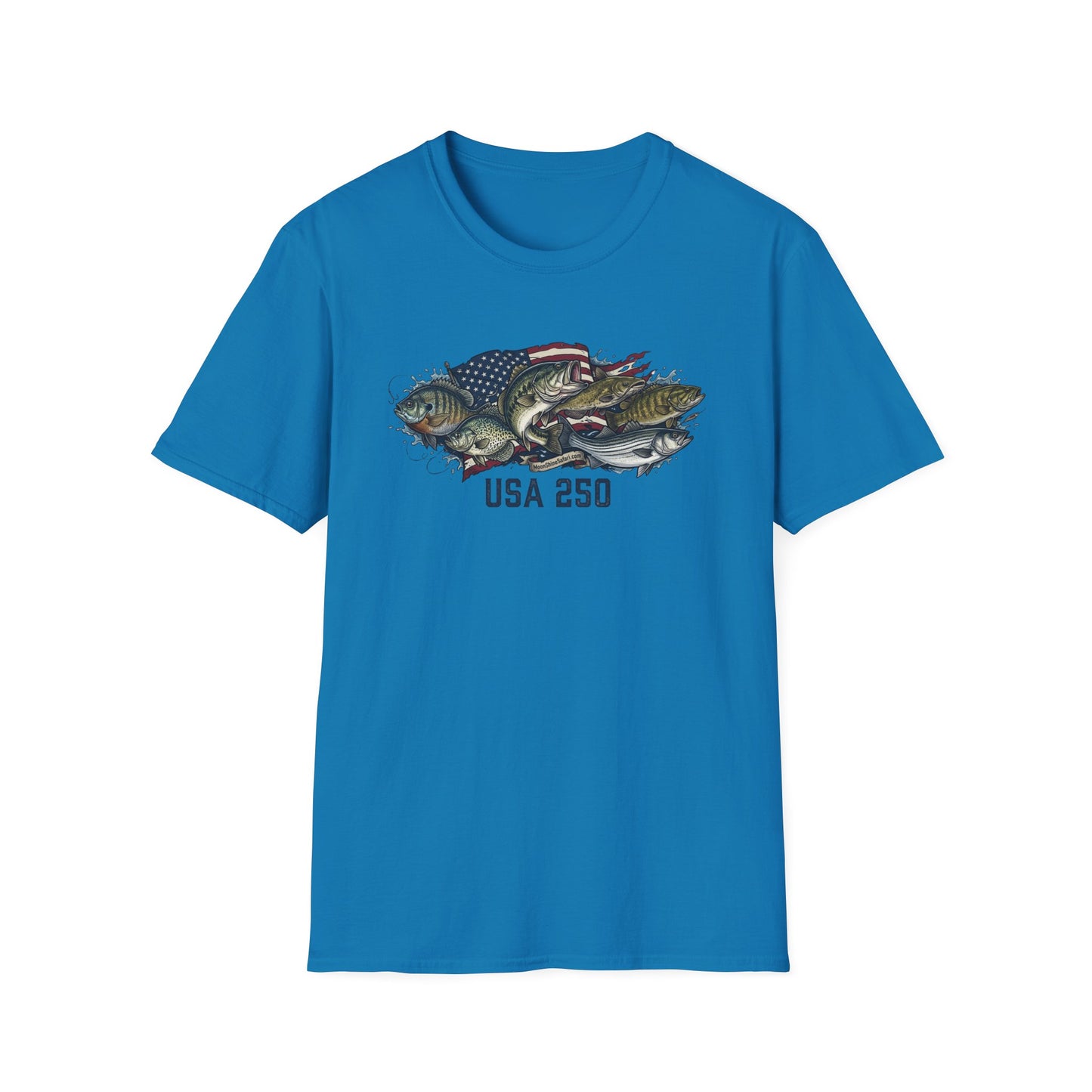 MoonShine Safari "USA 250 - Fish" Unisex Softstyle T-Shirt
