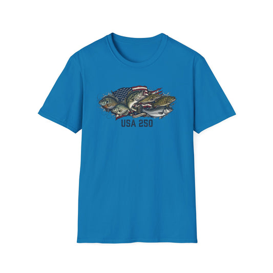 MoonShine Safari "USA 250 - Fish" Unisex Softstyle T-Shirt