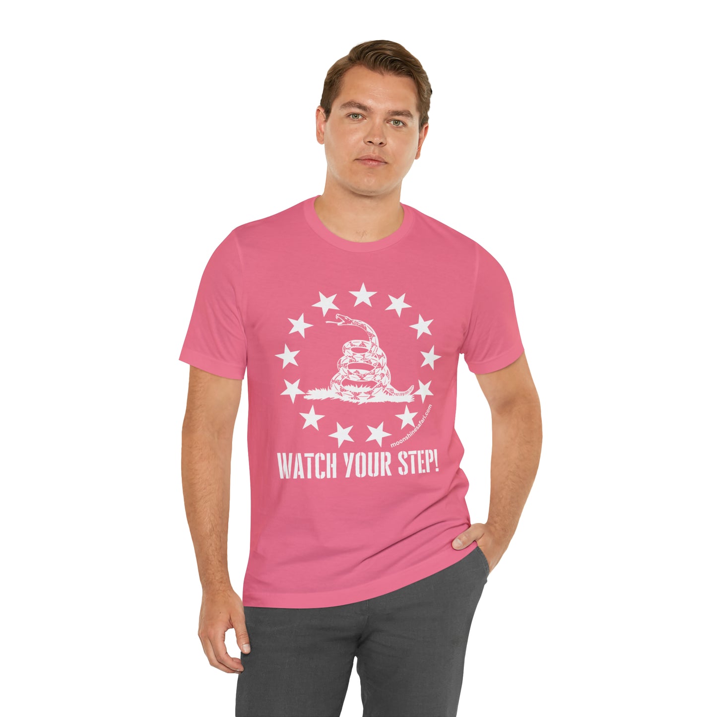 MoonShine Safar Watch Your Step Unisex Jersey Short Sleeve Tee