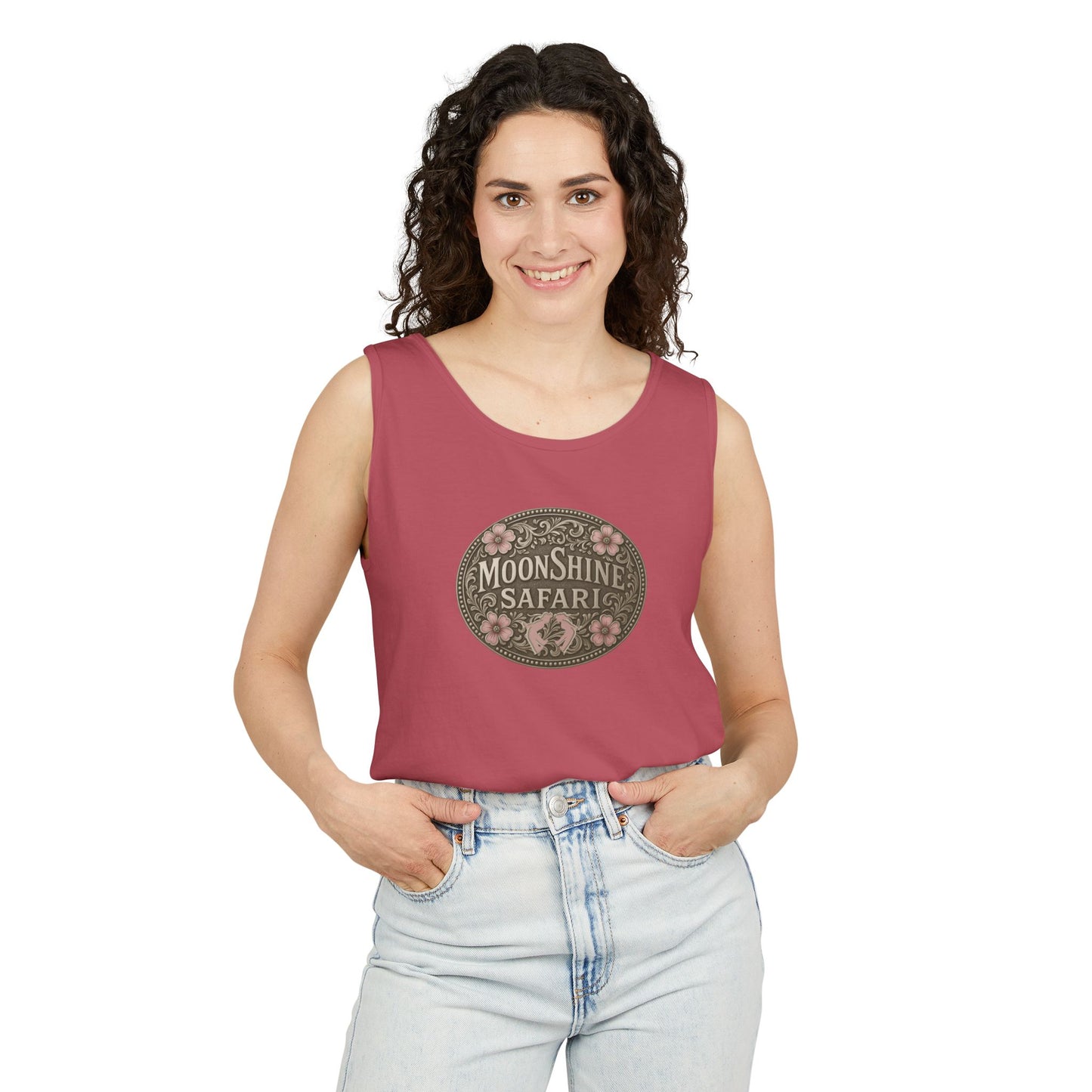 MoonShine Safari Women's Beltbuckle Unisex Garment-Dyed Tank Top