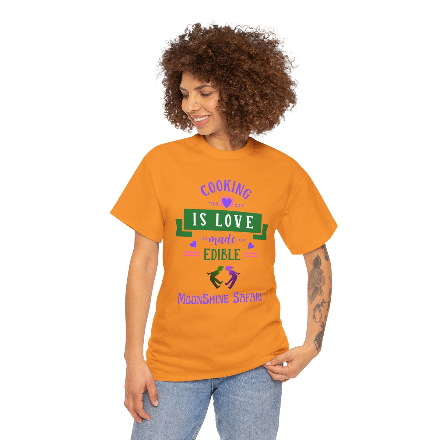 MoonShine Safari Cooking is Love Unisex Heavy Cotton Tee