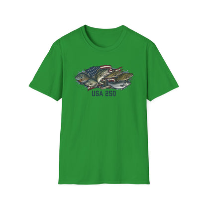 MoonShine Safari "USA 250 - Fish" Unisex Softstyle T-Shirt