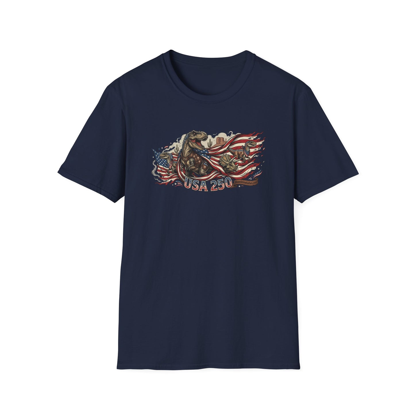 MoonShine Safari "USA 250- Dino" Unisex Softstyle T-Shirt