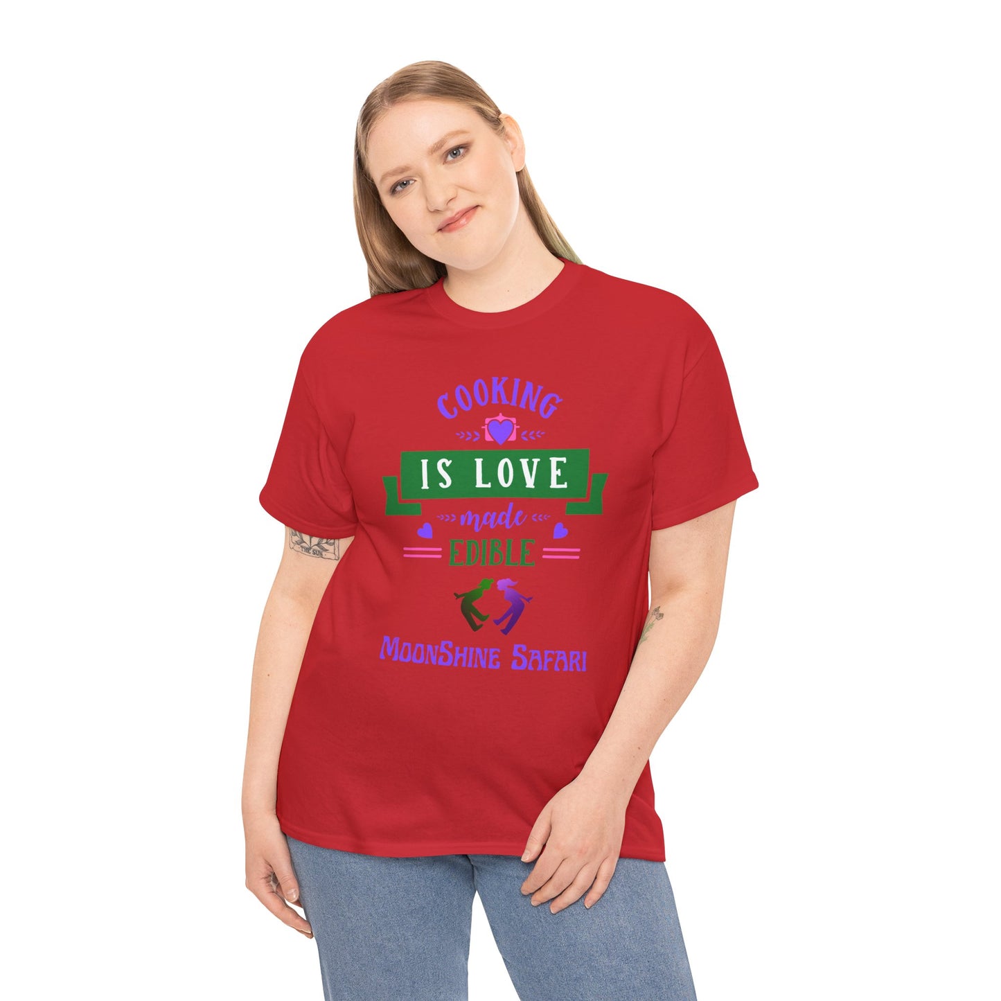 MoonShine Safari Cooking is Love Unisex Heavy Cotton Tee