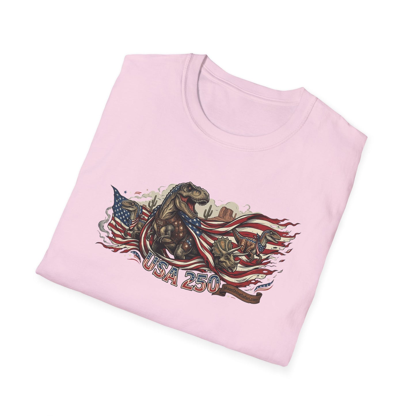 MoonShine Safari "USA 250- Dino" Unisex Softstyle T-Shirt