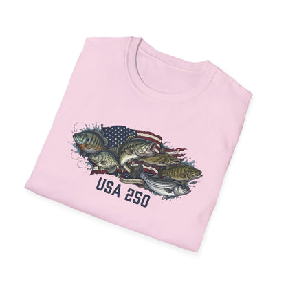 MoonShine Safari "USA 250 - Fish" Unisex Softstyle T-Shirt