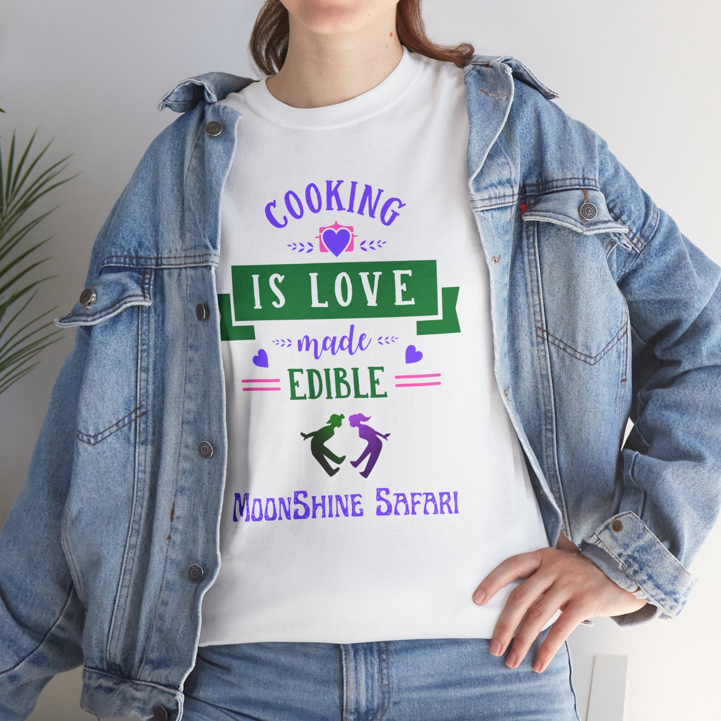 MoonShine Safari Cooking is Love Unisex Heavy Cotton Tee