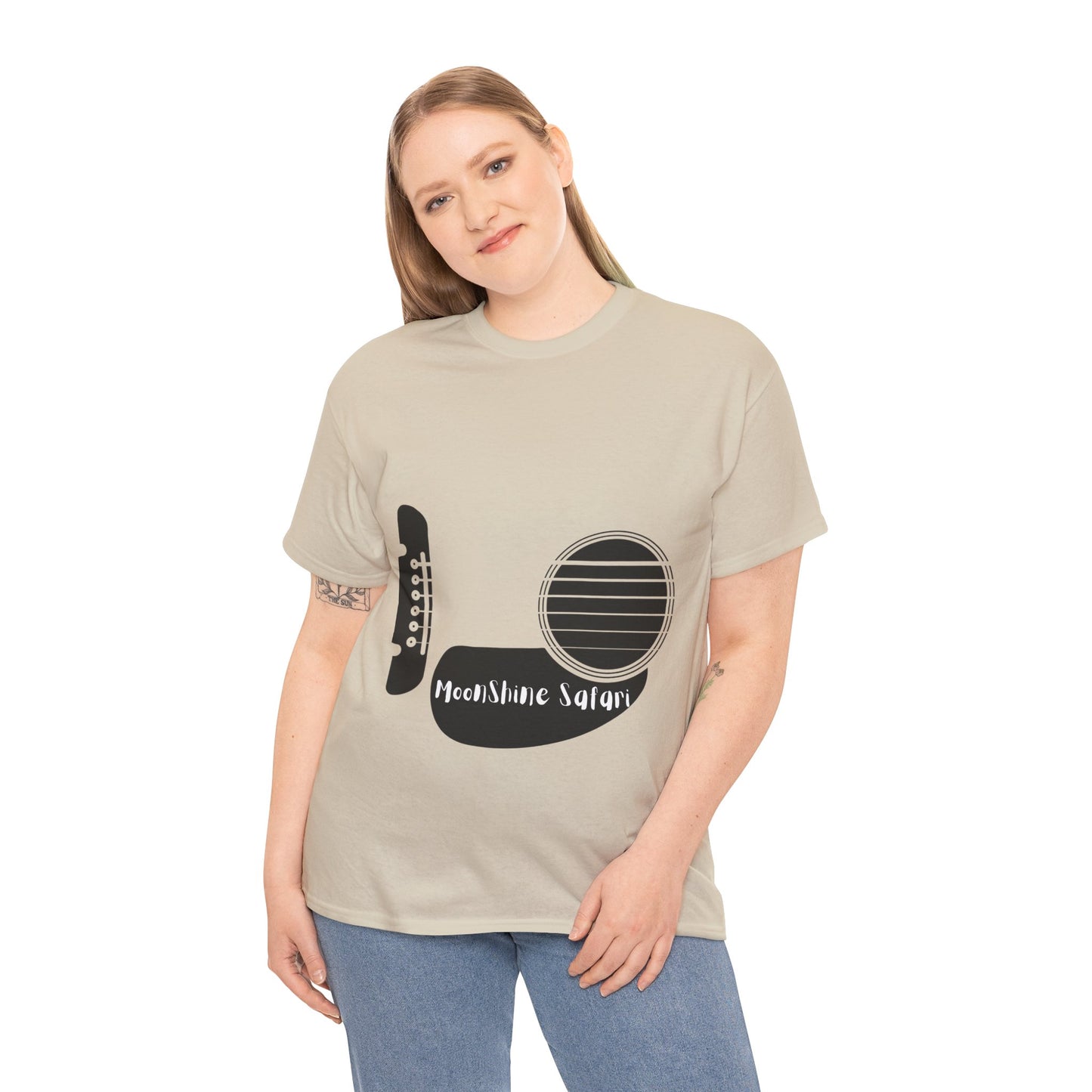 MoonShine Safari Acoustic Guitar Unisex Heavy Cotton Tee