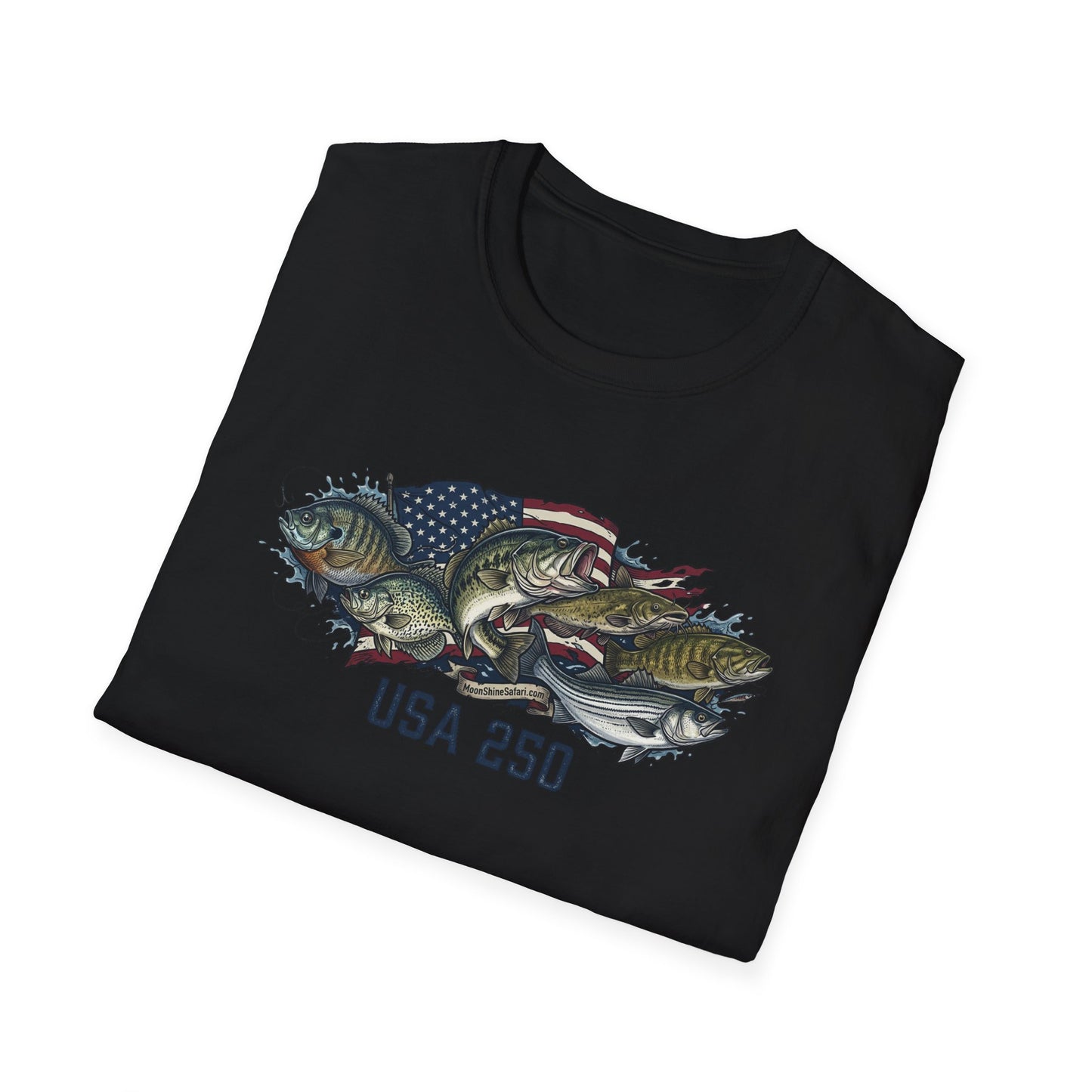 MoonShine Safari "USA 250 - Fish" Unisex Softstyle T-Shirt