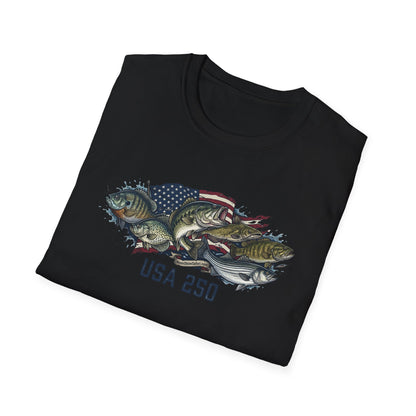 MoonShine Safari "USA 250 - Fish" Unisex Softstyle T-Shirt