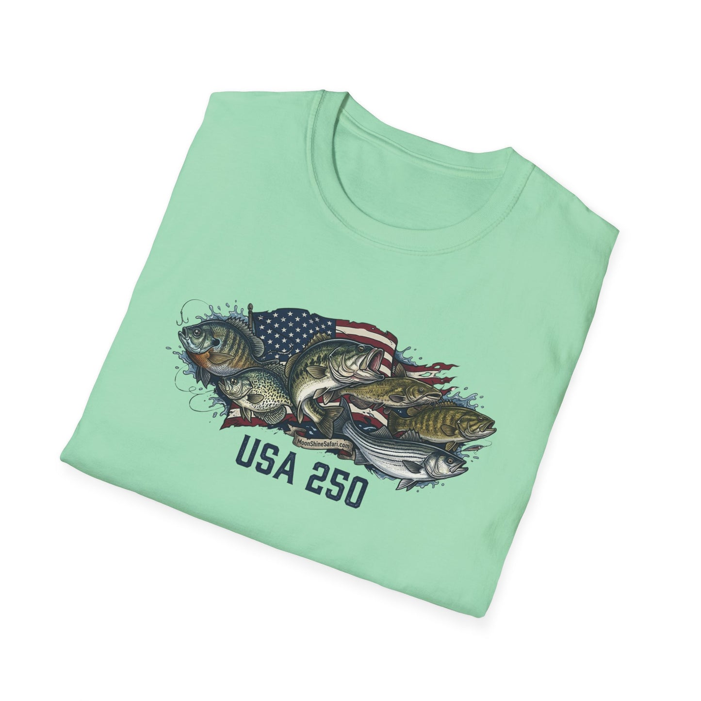 MoonShine Safari "USA 250 - Fish" Unisex Softstyle T-Shirt